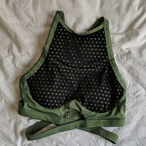 Chestee Sports Bra size 6 Army Green